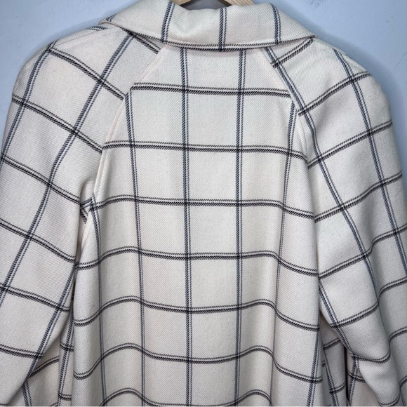 Vintage Yellow Academia Longline Wool Plaid Windowpane Blazer Classic - Picture 11 of 16